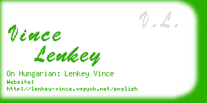 vince lenkey business card